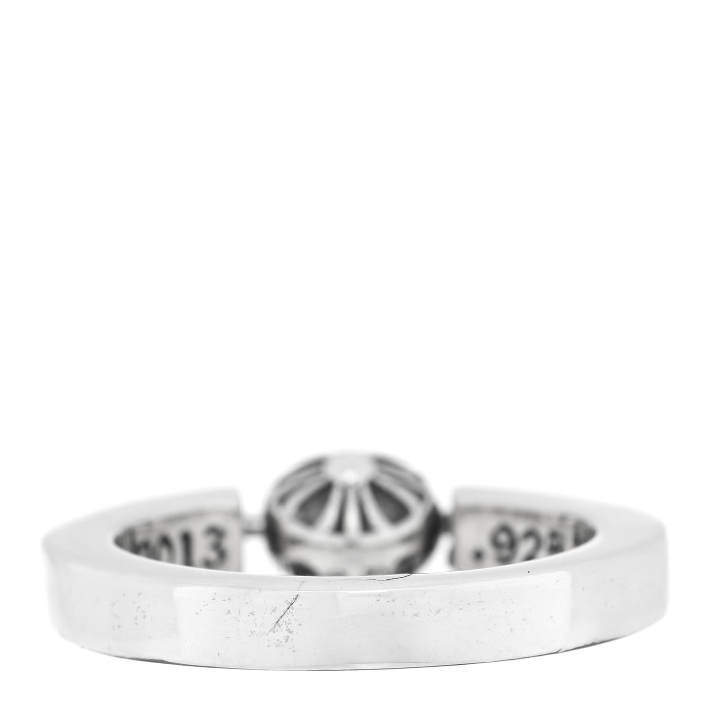 Sterling Silver Bead In Band Ring 54 7