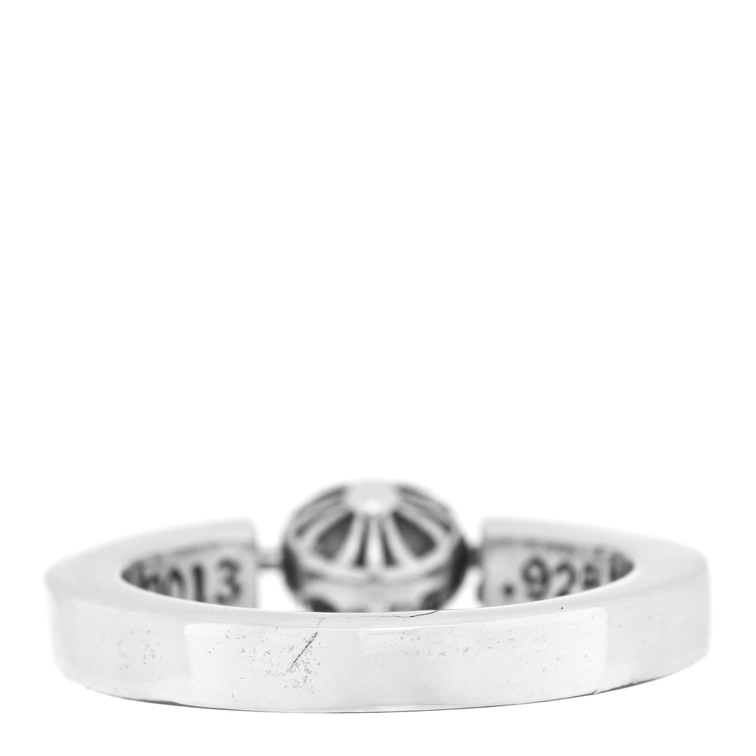 Chrome Hearts Sterling Silver Bead In Band Ring 54 7 3 of 4