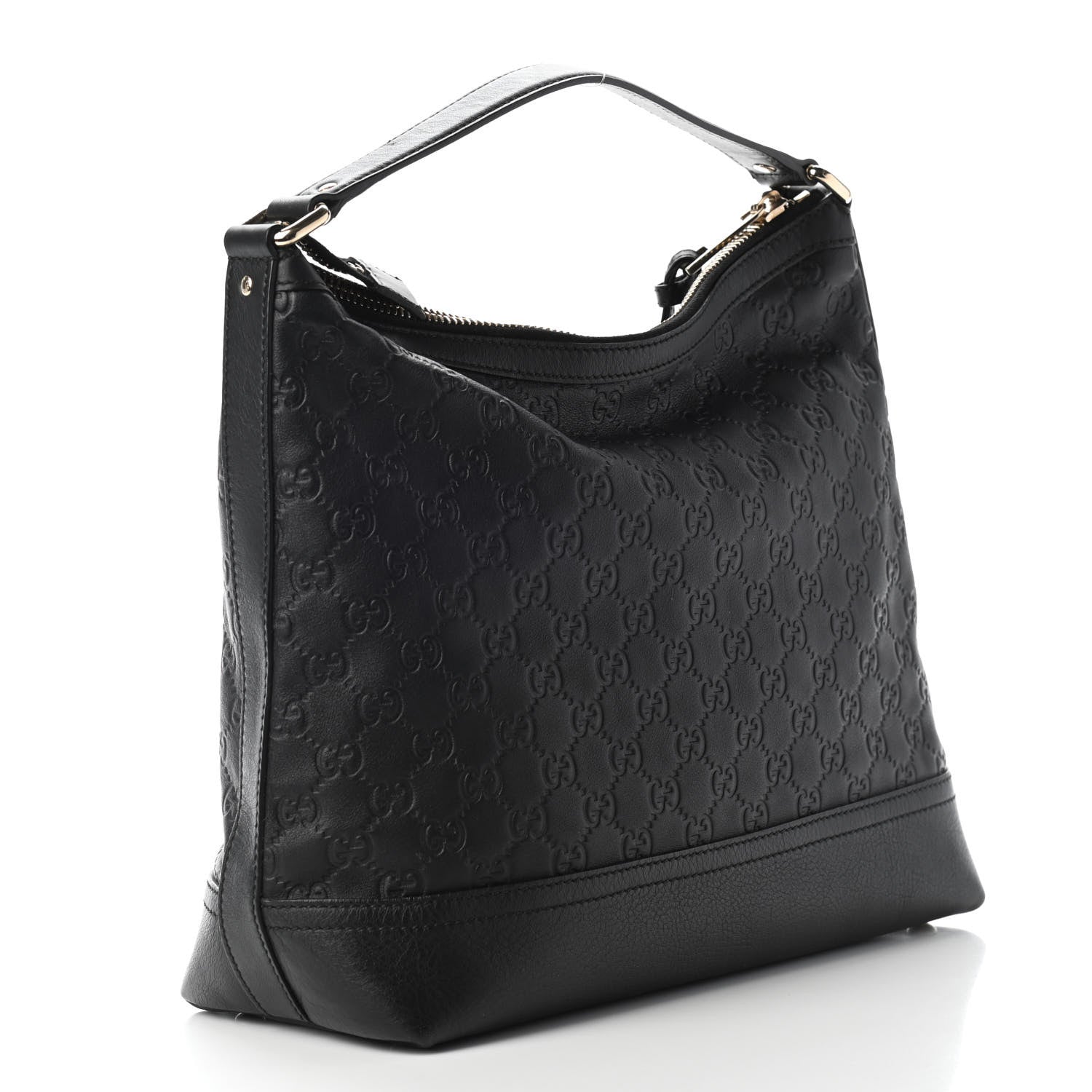Gucci Guccissima Hobo Shoulder Bag Black 3 of 9