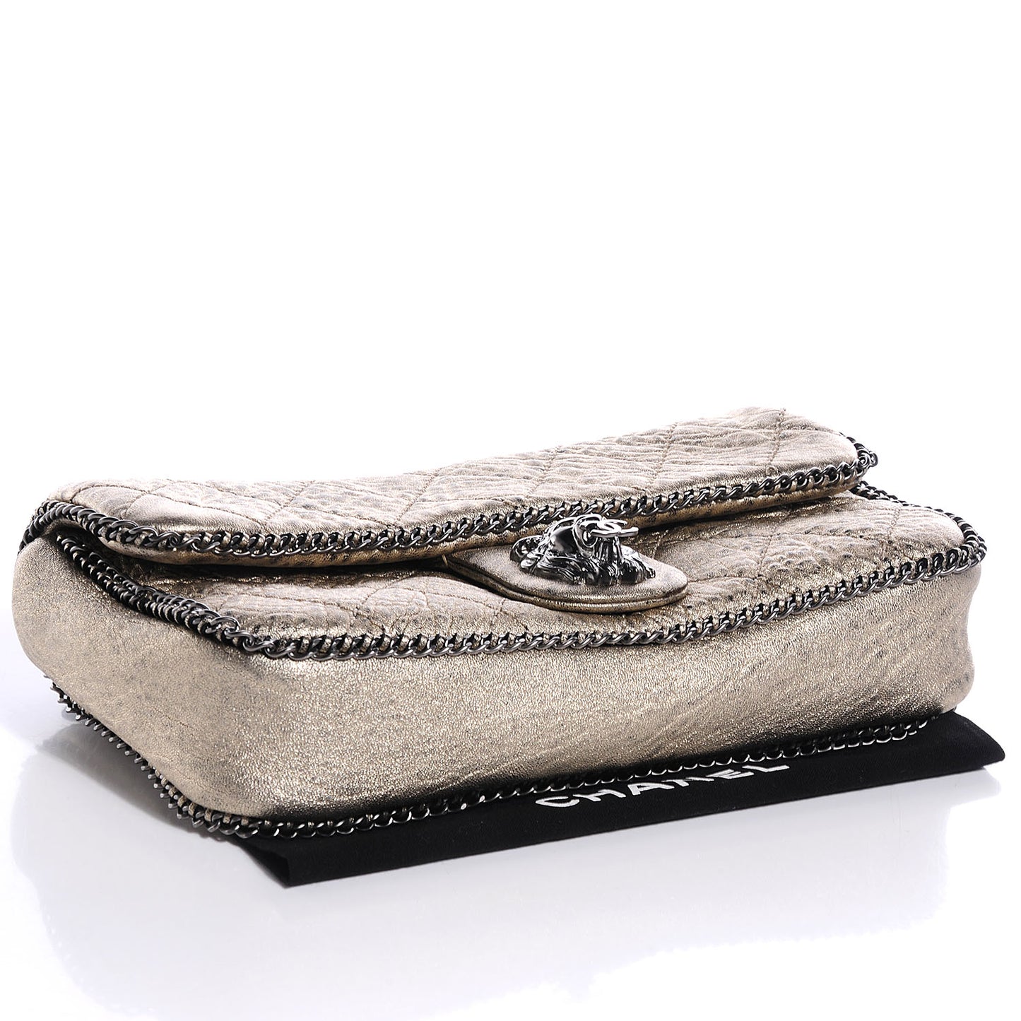 Leather Medium Leo Lion Flap Metallic