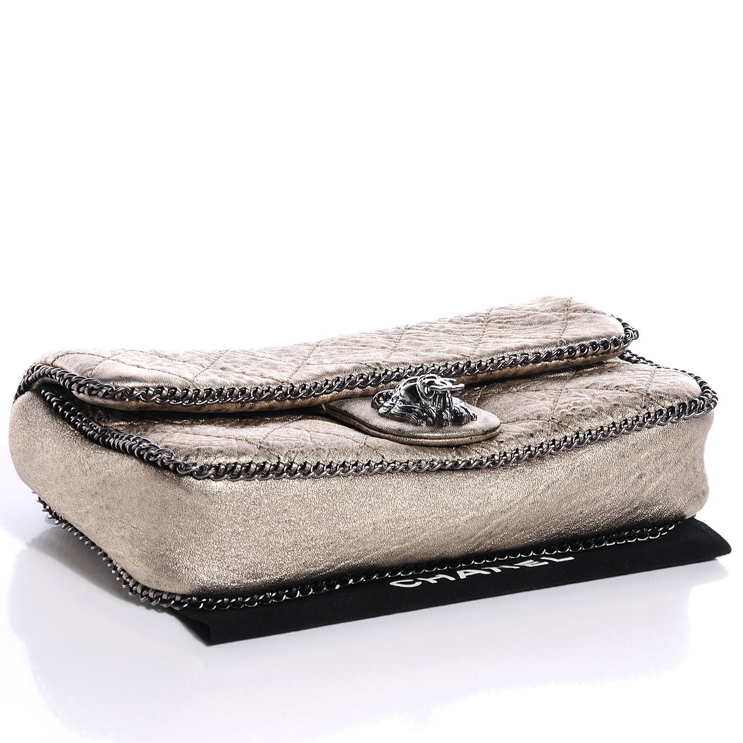 Chanel Leather Medium Leo Lion Flap Metallic 4 of 7