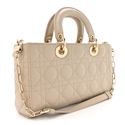 Christian Dior Lambskin Cannage Medium Lady D-Joy Hazelnut 3 of 15