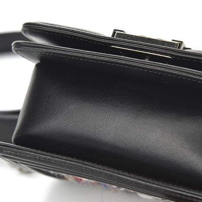 Chanel Lambskin Tweed Mini Boy Flap Black 12 of 14