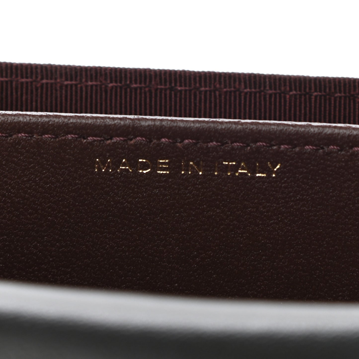 Lambskin Quilted Flap Card Holder Black