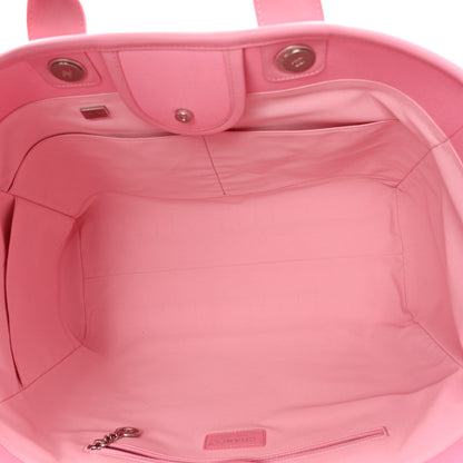 Chanel Canvas Calfskin Striped Large Deauville Tote Pink Blue 5 of 11