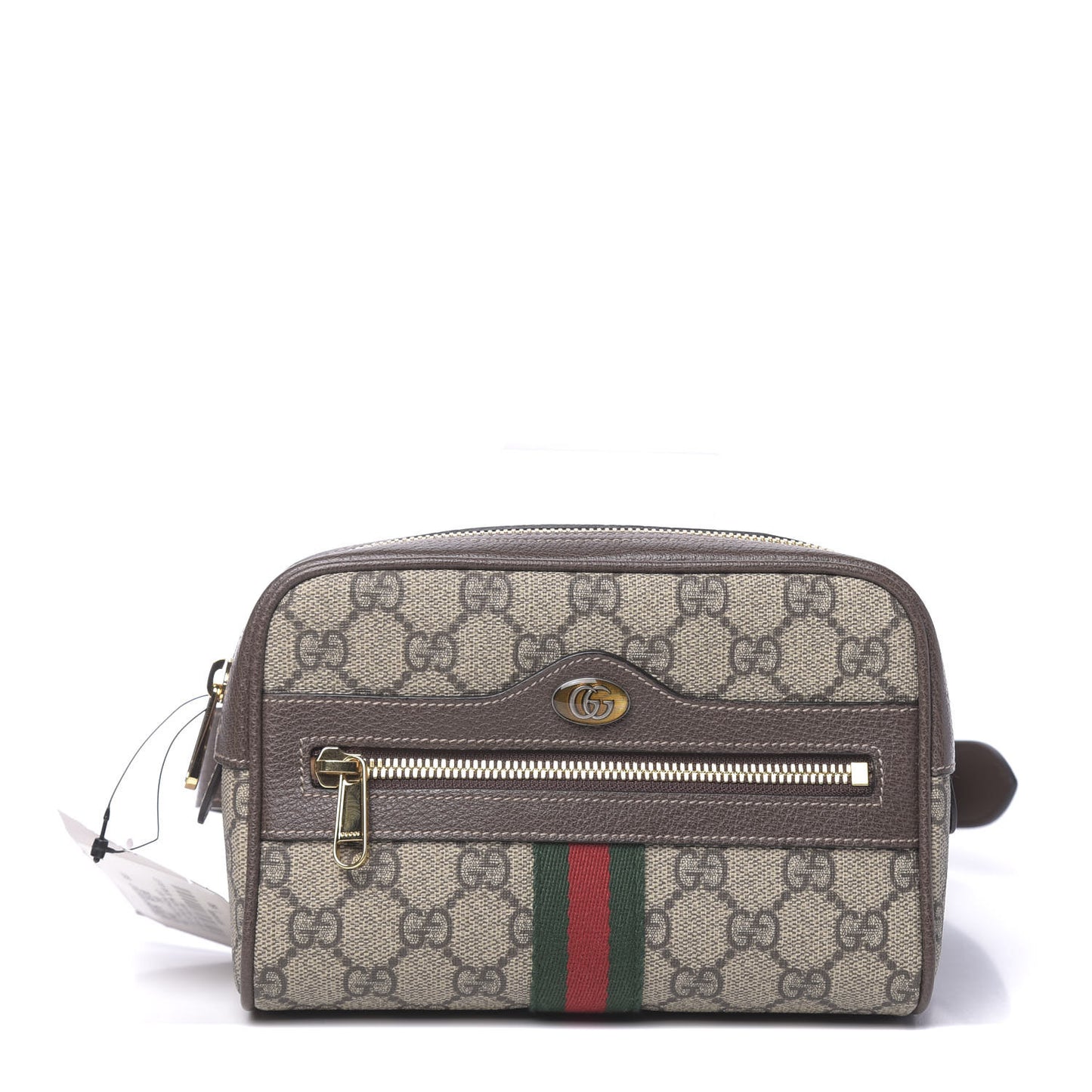 GG Supreme Monogram Web Small Ophidia Belt Bag 75 30 Dark Brown