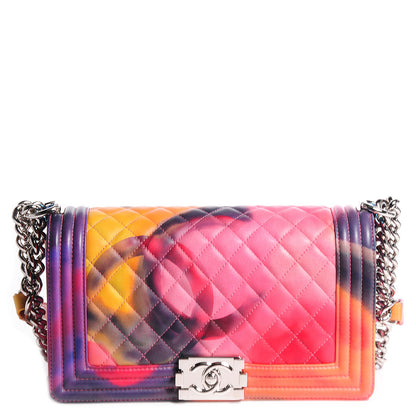 Chanel Printed Lambskin Medium Flower Power Boy Flap 1 of 8