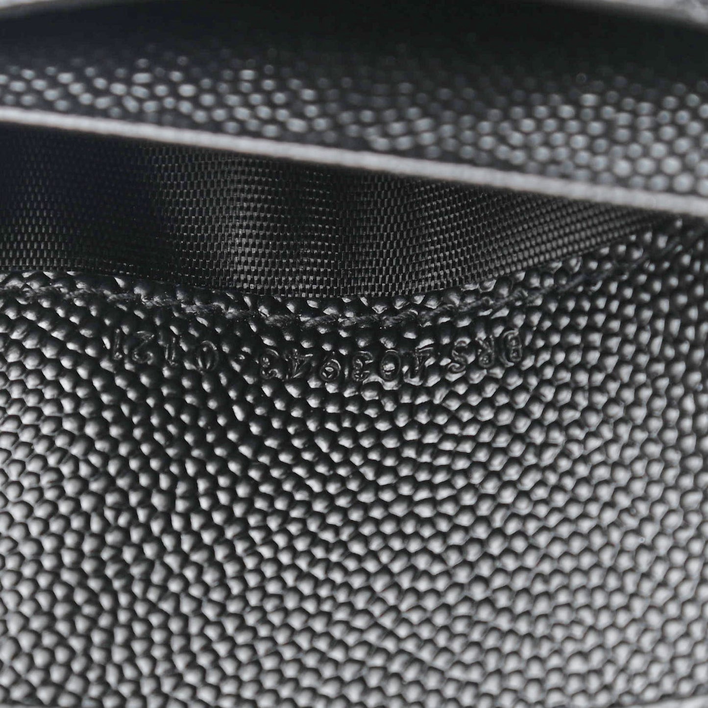 Grain De Poudre Matelasse Chevron Monogram Compact Tri Fold Wallet Black