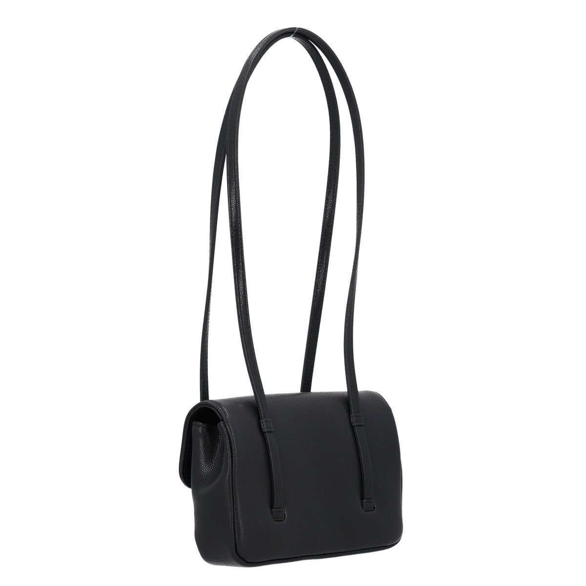 Shiny Caviar Mini Preppy Coco Shoulder Bag Black