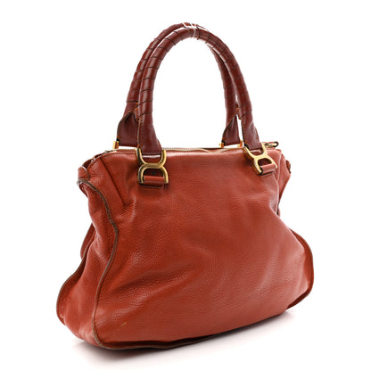 Chloe Calfskin Medium Marcie Satchel Brown Delight 3 of 12