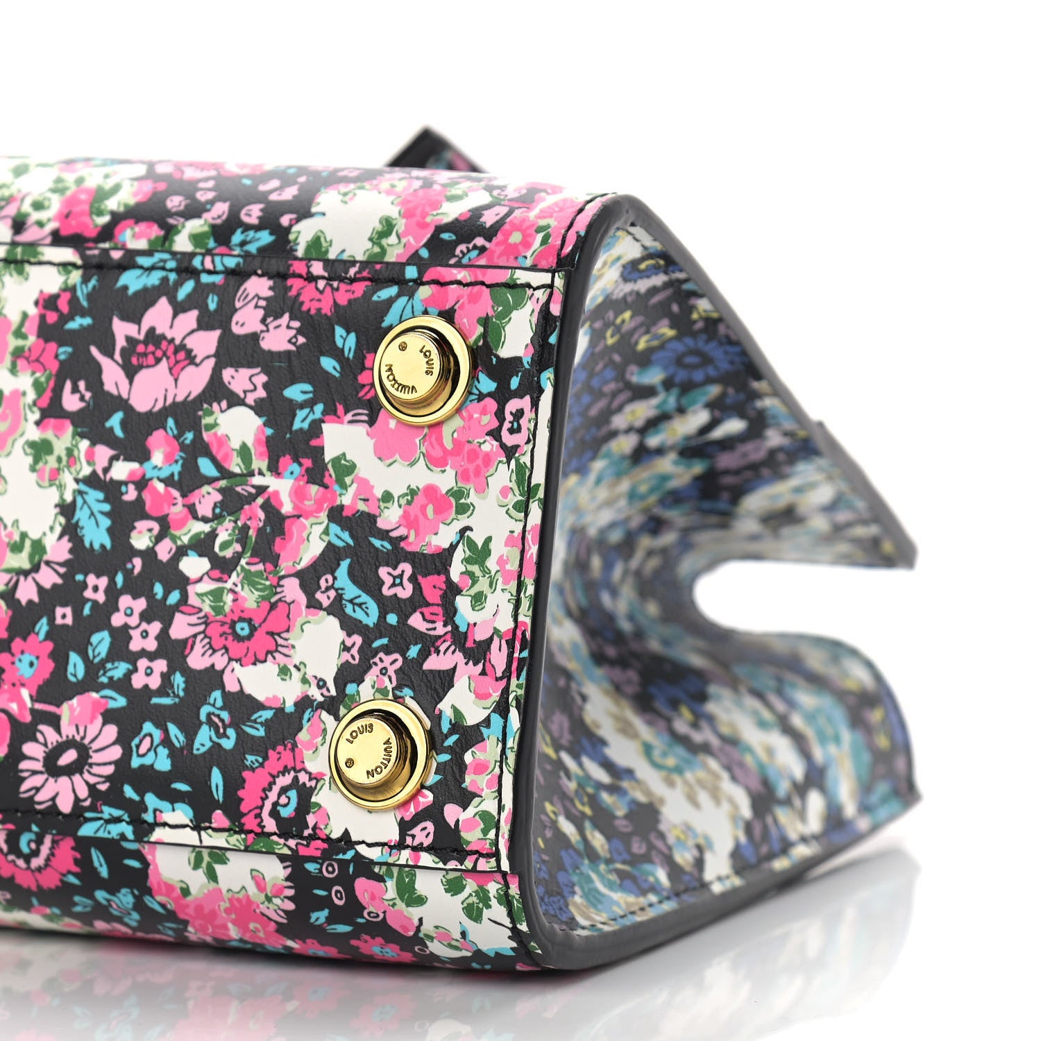 Louis Vuitton Calfskin Floral Print Mini City Steamer Black 8 of 8