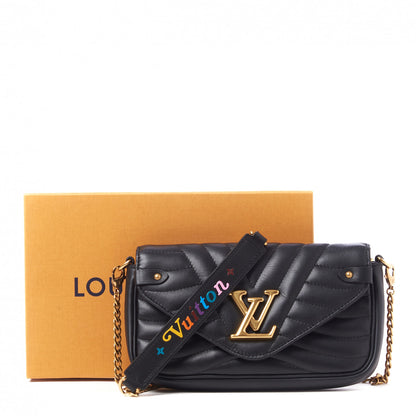 Louis Vuitton Calfskin New Wave Chain Pochette Black 15 of 16