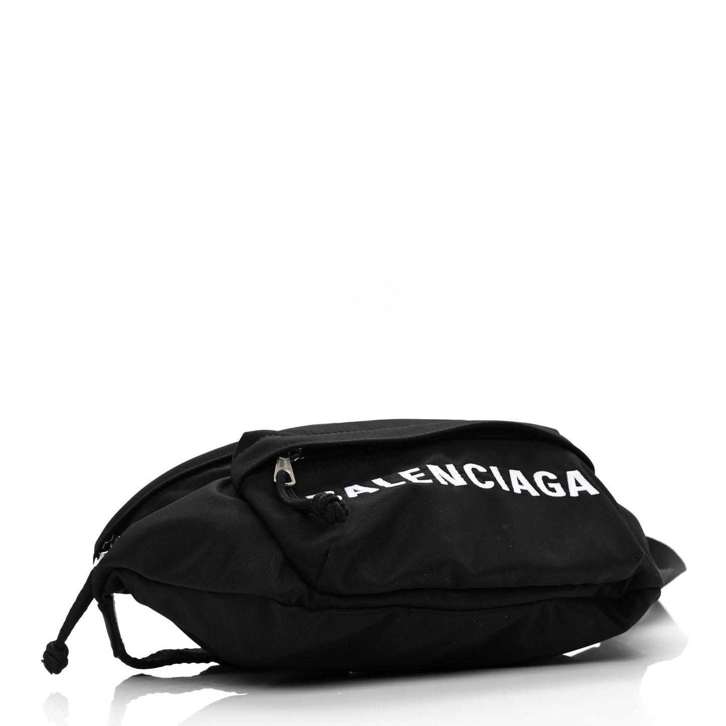 Recycled Sport Nylon Logo Embroidered Wheel Beltpack Black