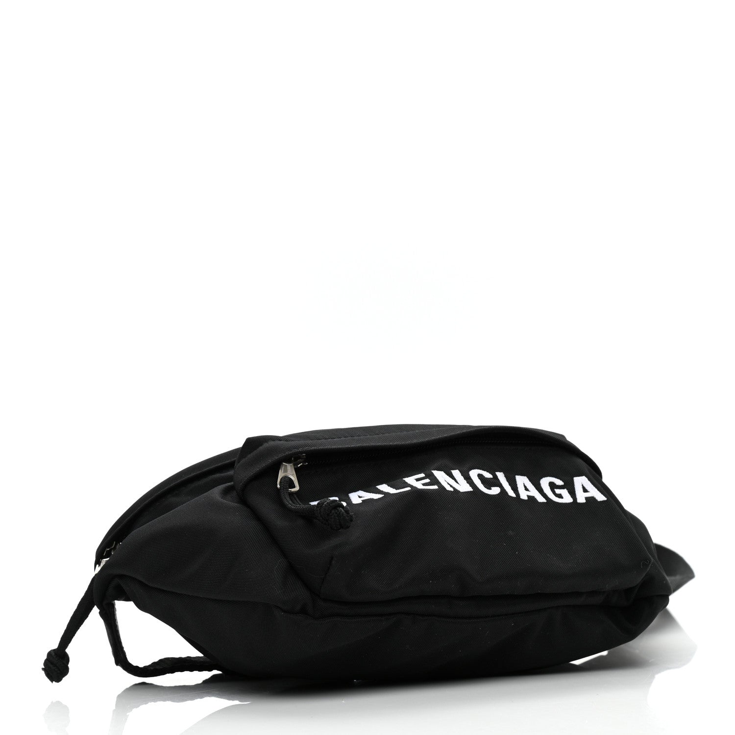 Balenciaga Recycled Sport Nylon Logo Embroidered Wheel Beltpack Black 4 of 9