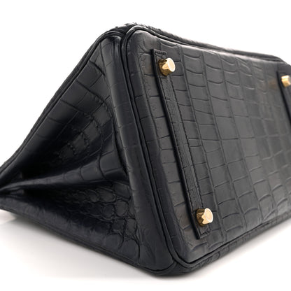 Hermes Matte Niloticus Crocodile Birkin 30 Bleu Indigo 9 of 11