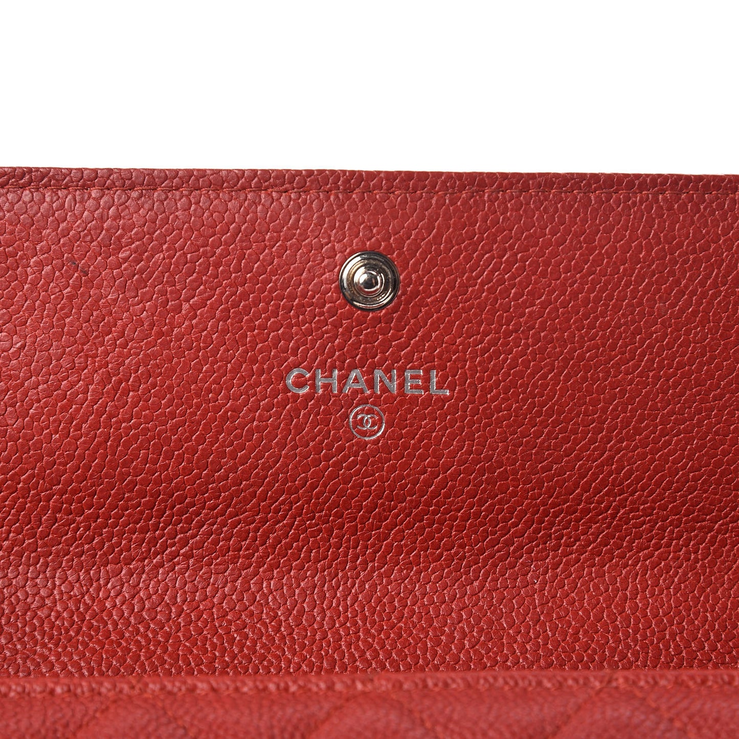 Caviar Quilted Boy Flap Wallet Red
