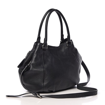 Prada Vitello Daino Shoulder Bag Black 3 of 12