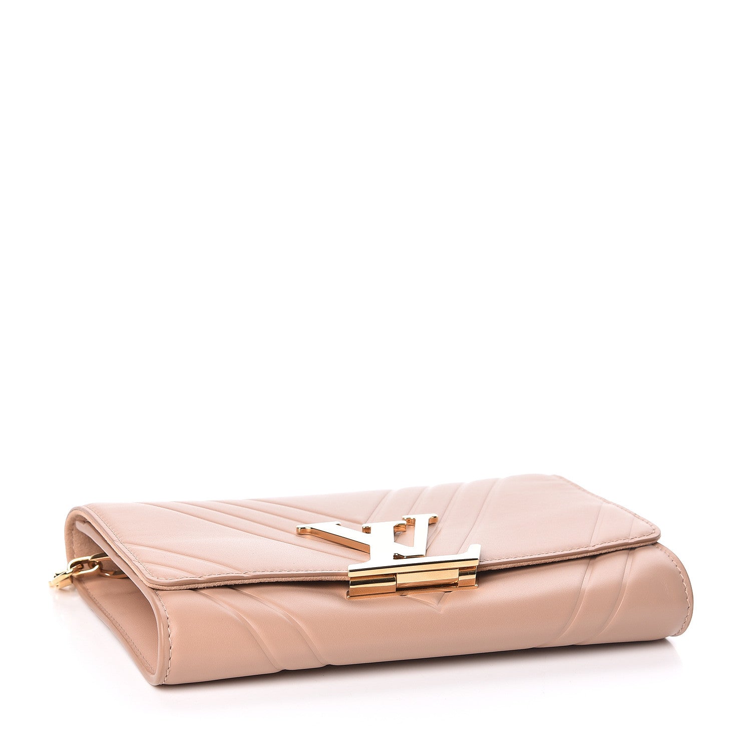 Louis Vuitton Calfskin Airy V Embossed Pochette Chain Louise GM Nude 4 of 10