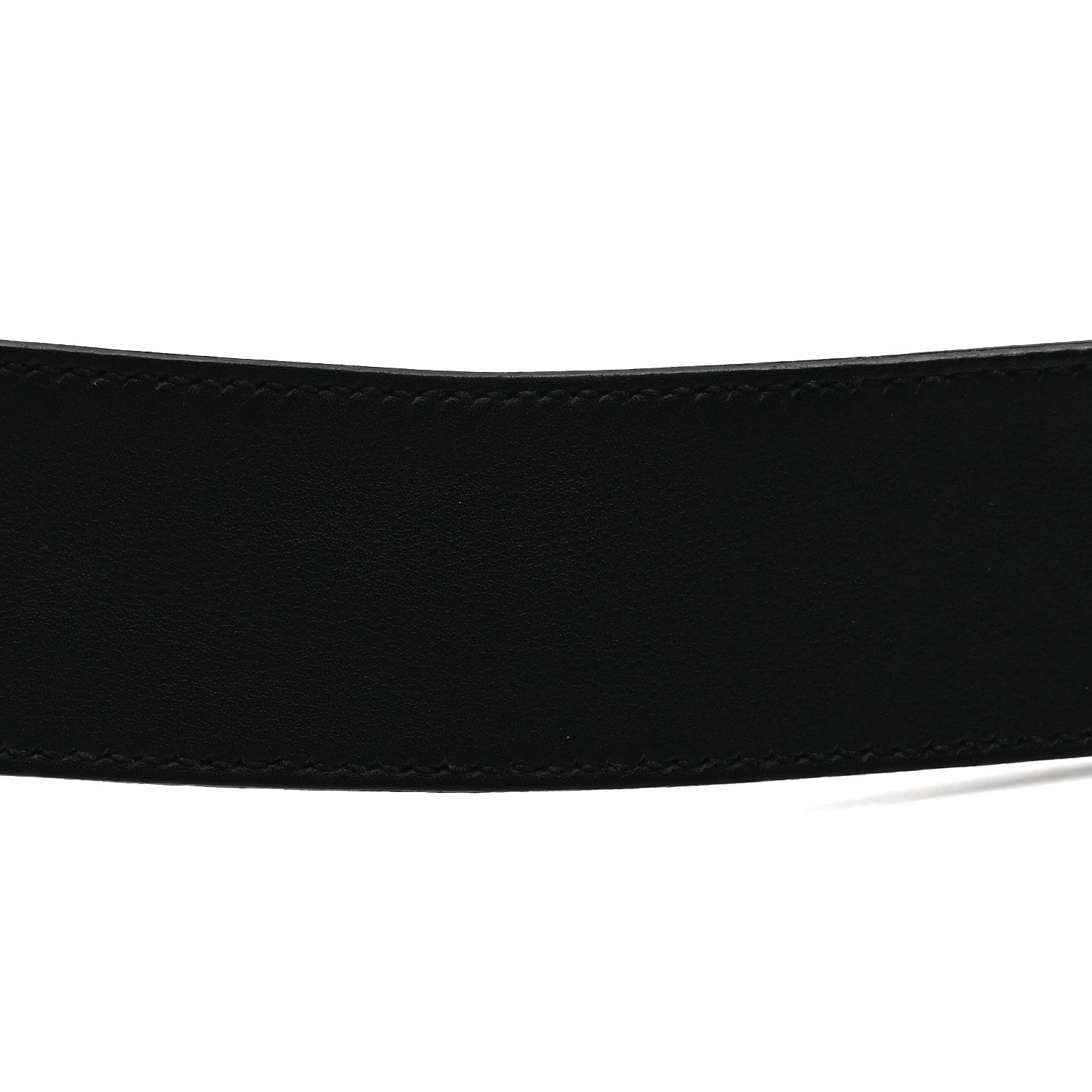 Gucci Textured Dollar Calfskin Nickel Double G 40mm Belt 75 30 Black 5 of 5