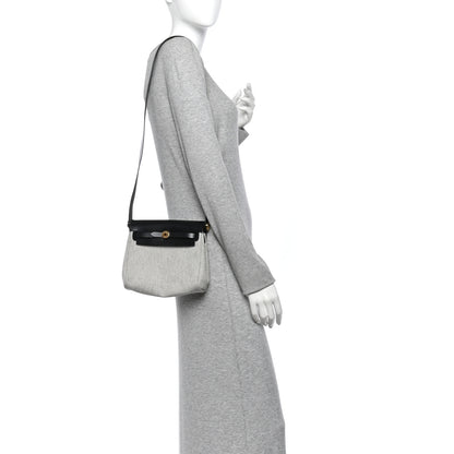 Hermes Military Toile Vache Hunter Herbag Zip Retourne 20 Ecru Black 2 of 11