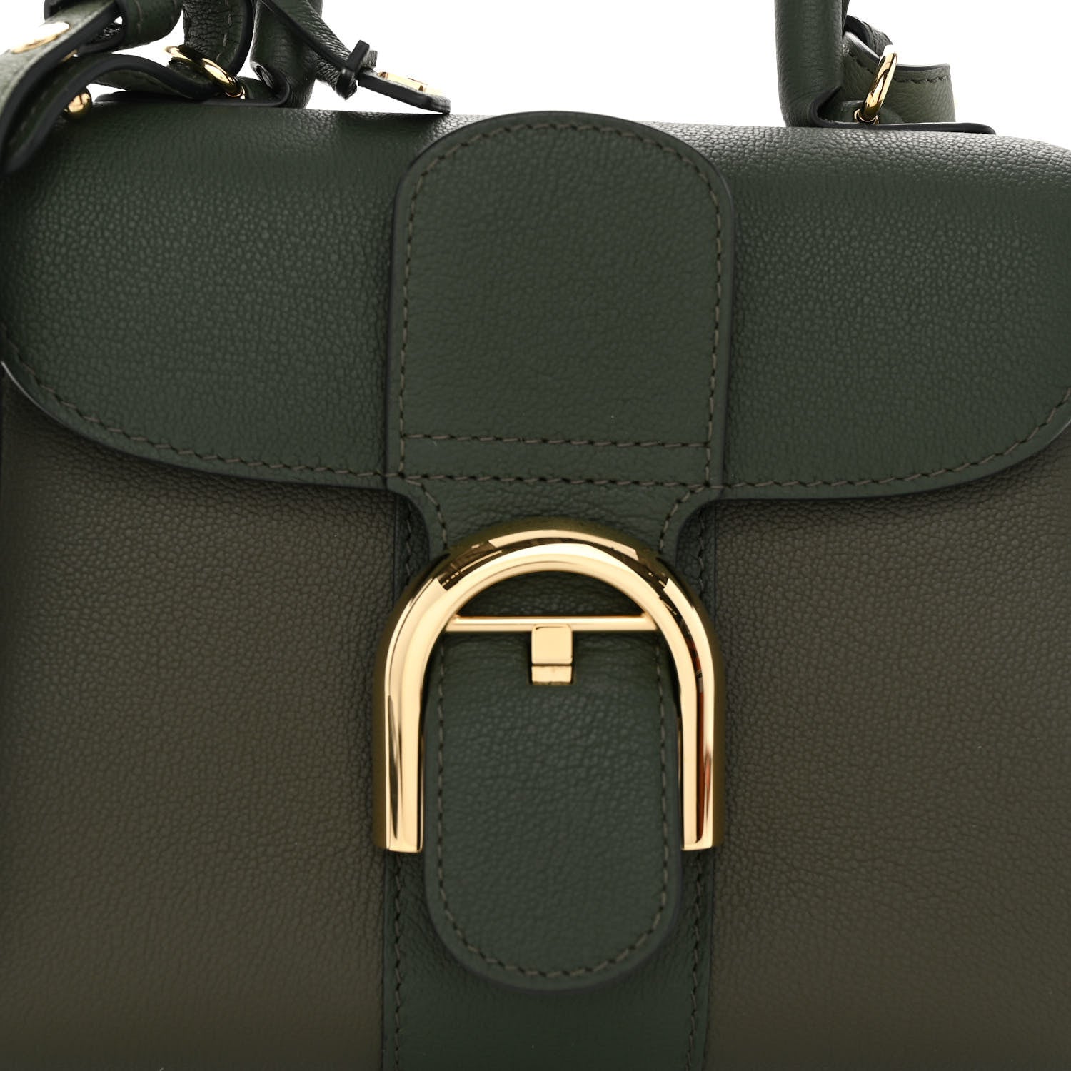 Delvaux Grained Rodeo Calfskin Mini Brillant Camaieux Satchel Kaki 8 of 10