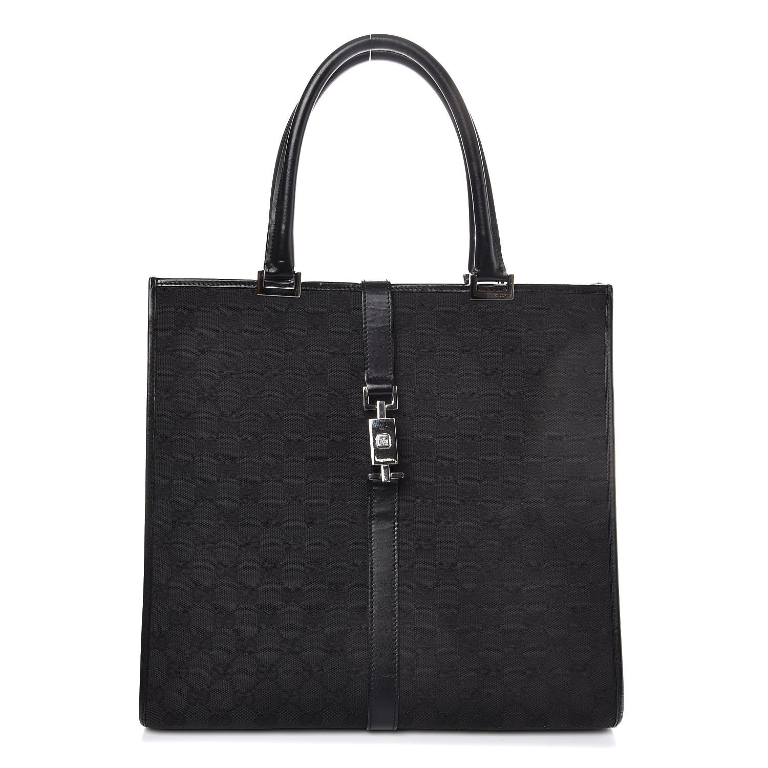 Gucci Monogram Bardot Bag Black 1 of 8
