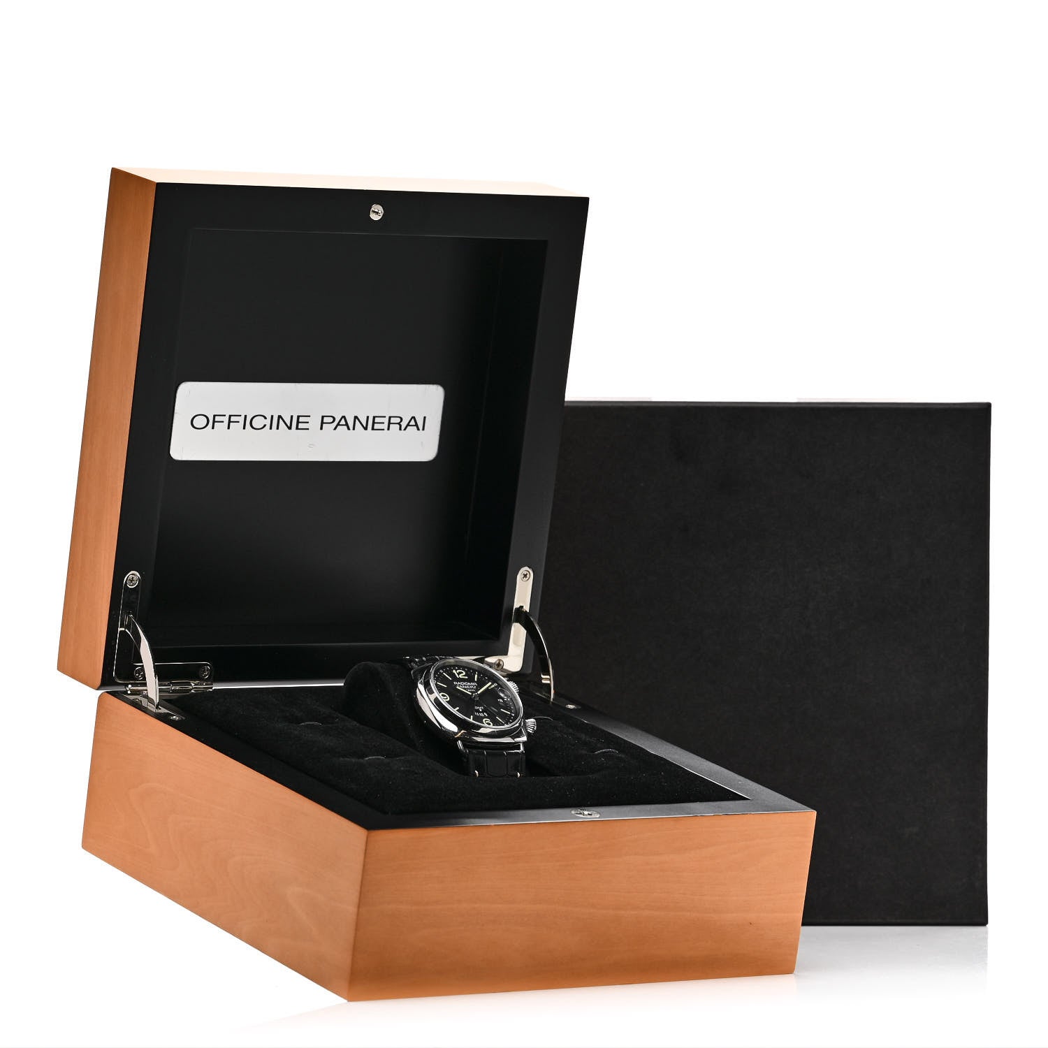 Panerai Stainless Steel Alligator 42mm Radiomir GMT Automatic Watch Black PAM00355 5 of 5