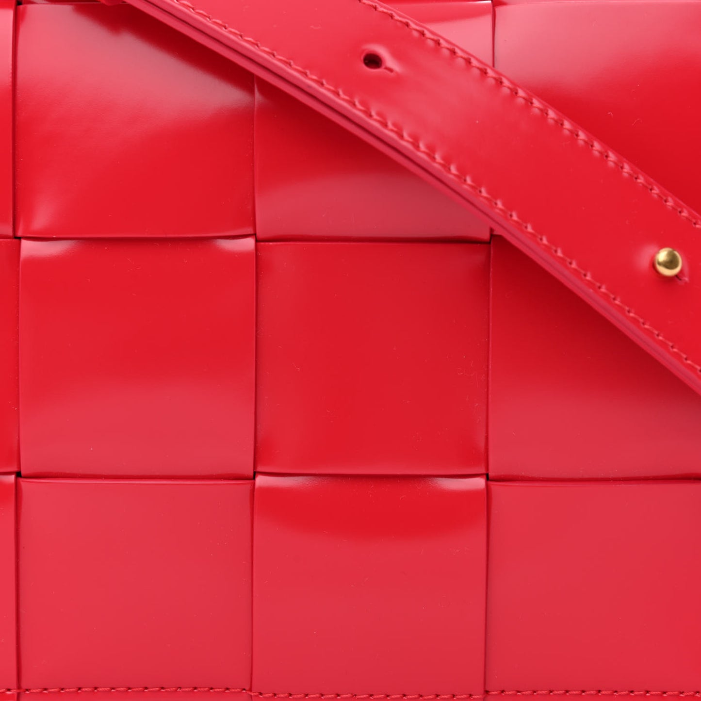 Patent Maxi Intrecciato Cassette Crossbody Bag Firework