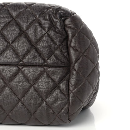 Chanel Caviar Coco Cocoon Bowler Chocolate 8 of 8