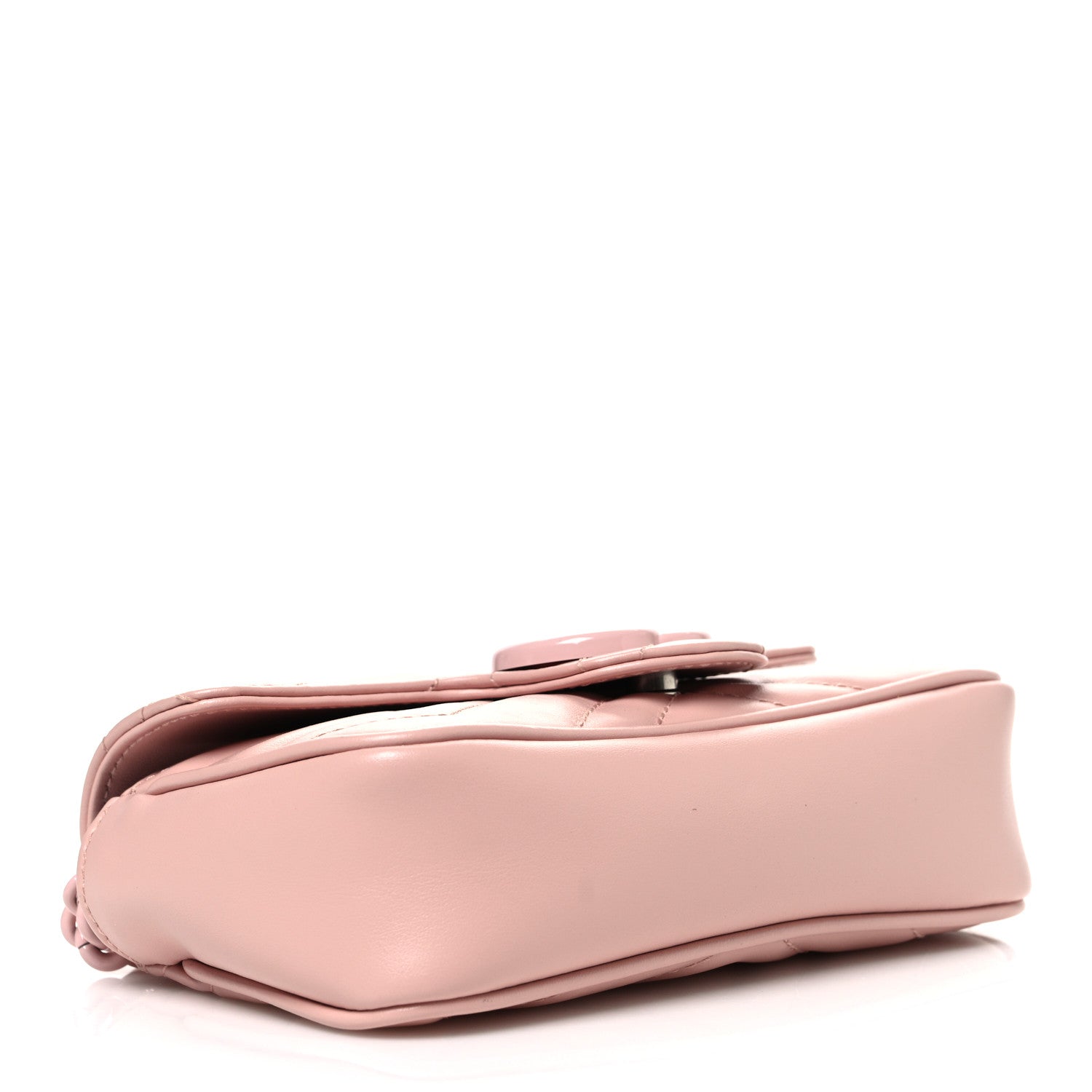 Gucci Calfskin Matelasse Monochrome GG Marmont Chain Belt Bag Perfect Pink 4 of 10