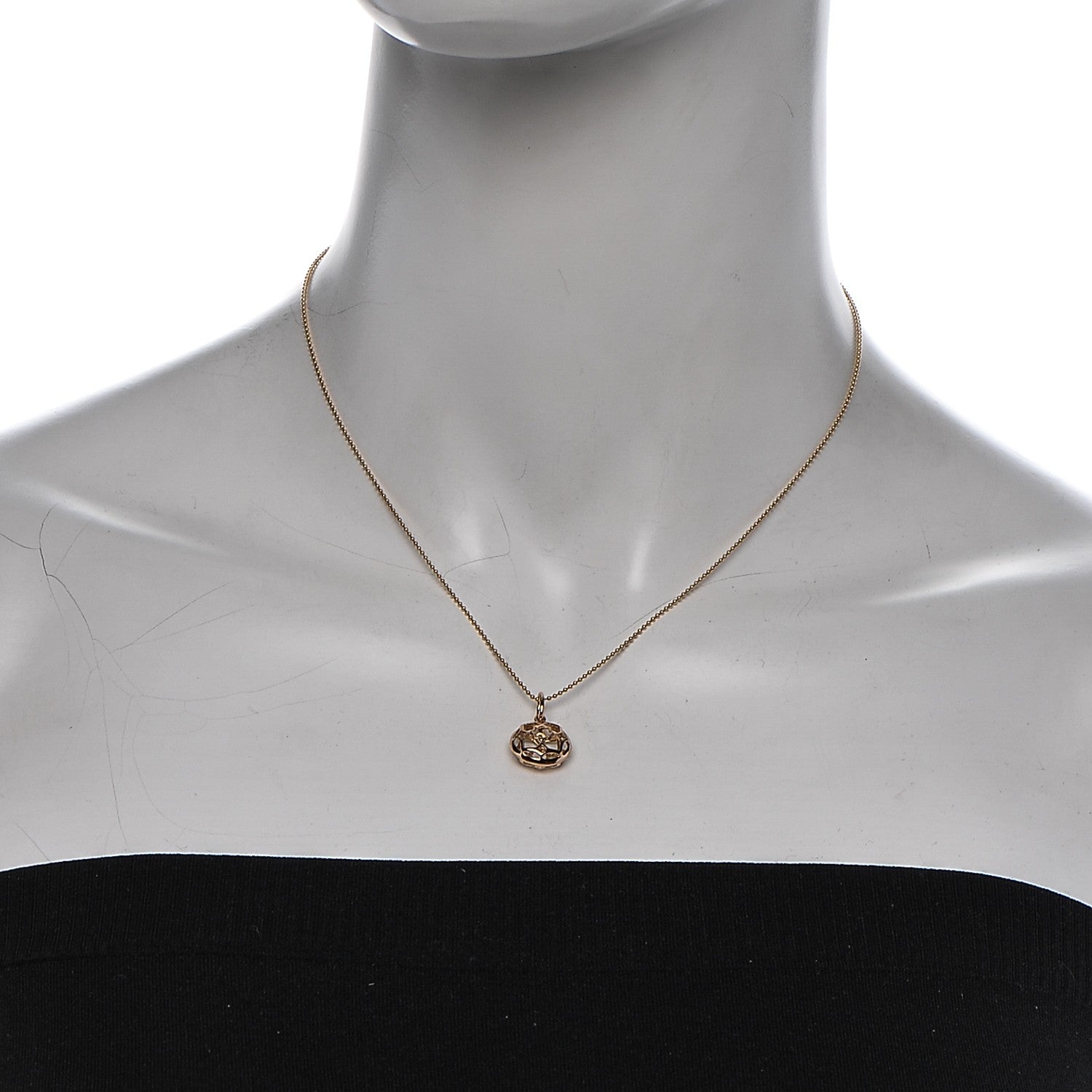 Tiffany 18K Yellow Gold Paloma Picasso Zellige Medallion Pendant Necklace 2 of 4