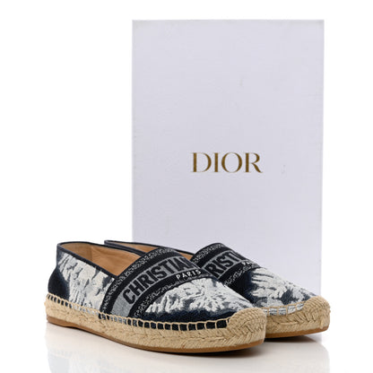 Christian Dior Canvas Tie and Dior Embroidered Granville 15mm Espadrilles 38 Denim 13 of 13
