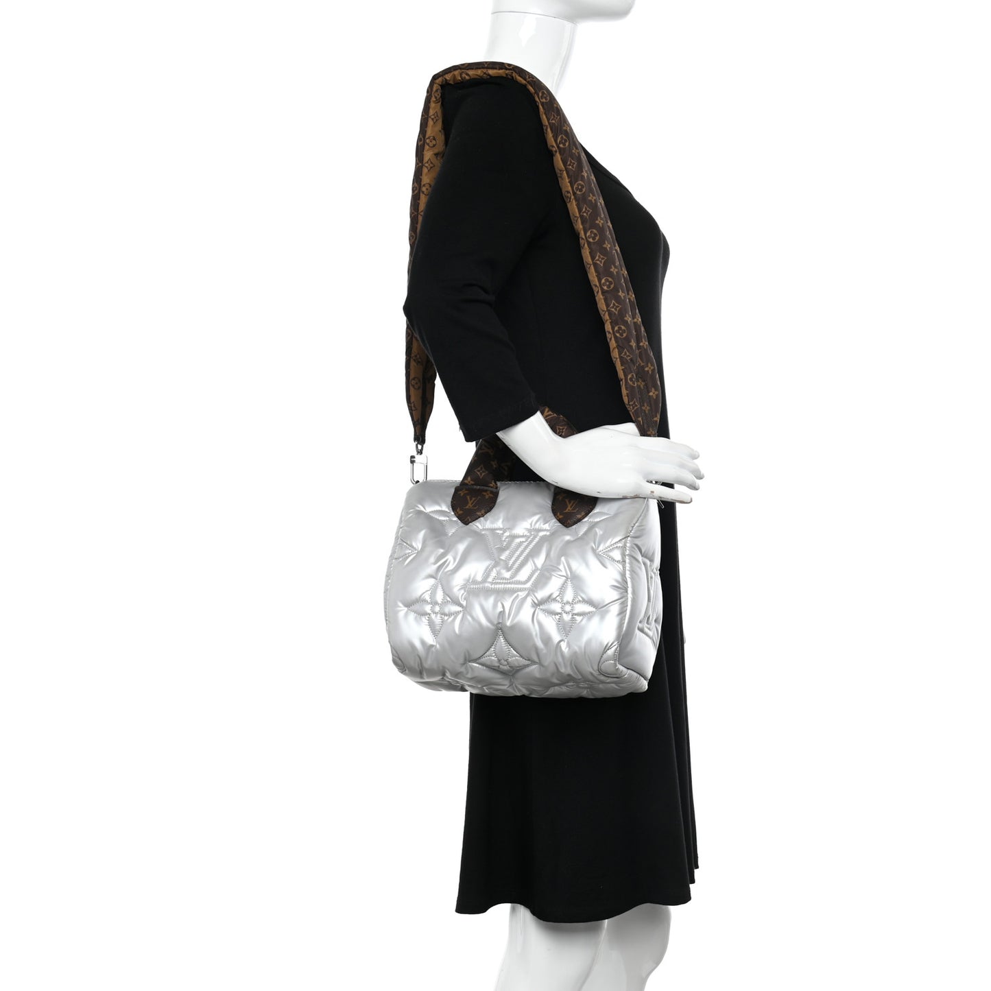 Econyl Mini Monogram Pillow Speedy Bandouliere 25 Silver