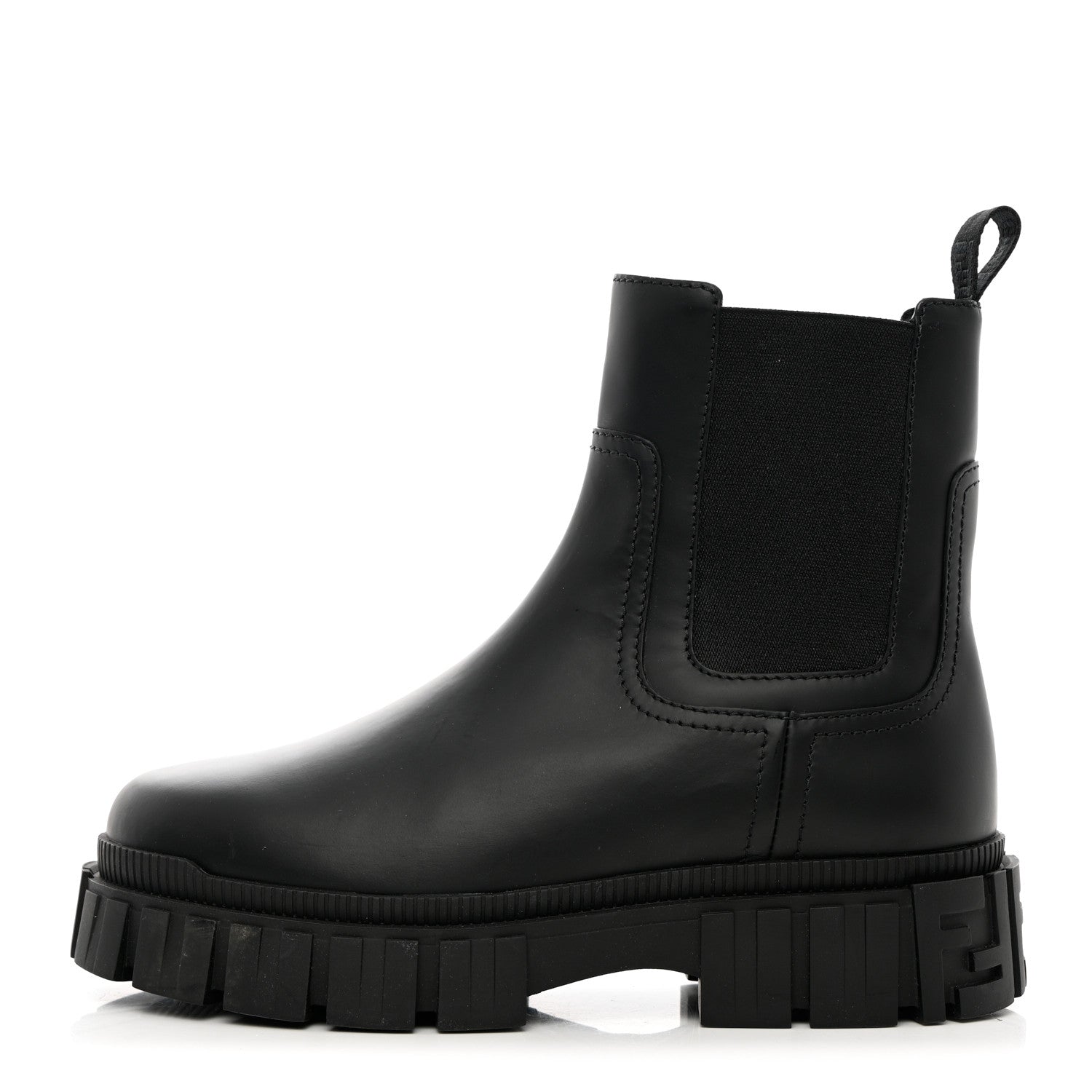 Fendi Calfskin Rubber Fendi Force Chelsea Boots 36.5 Black 1 of 11