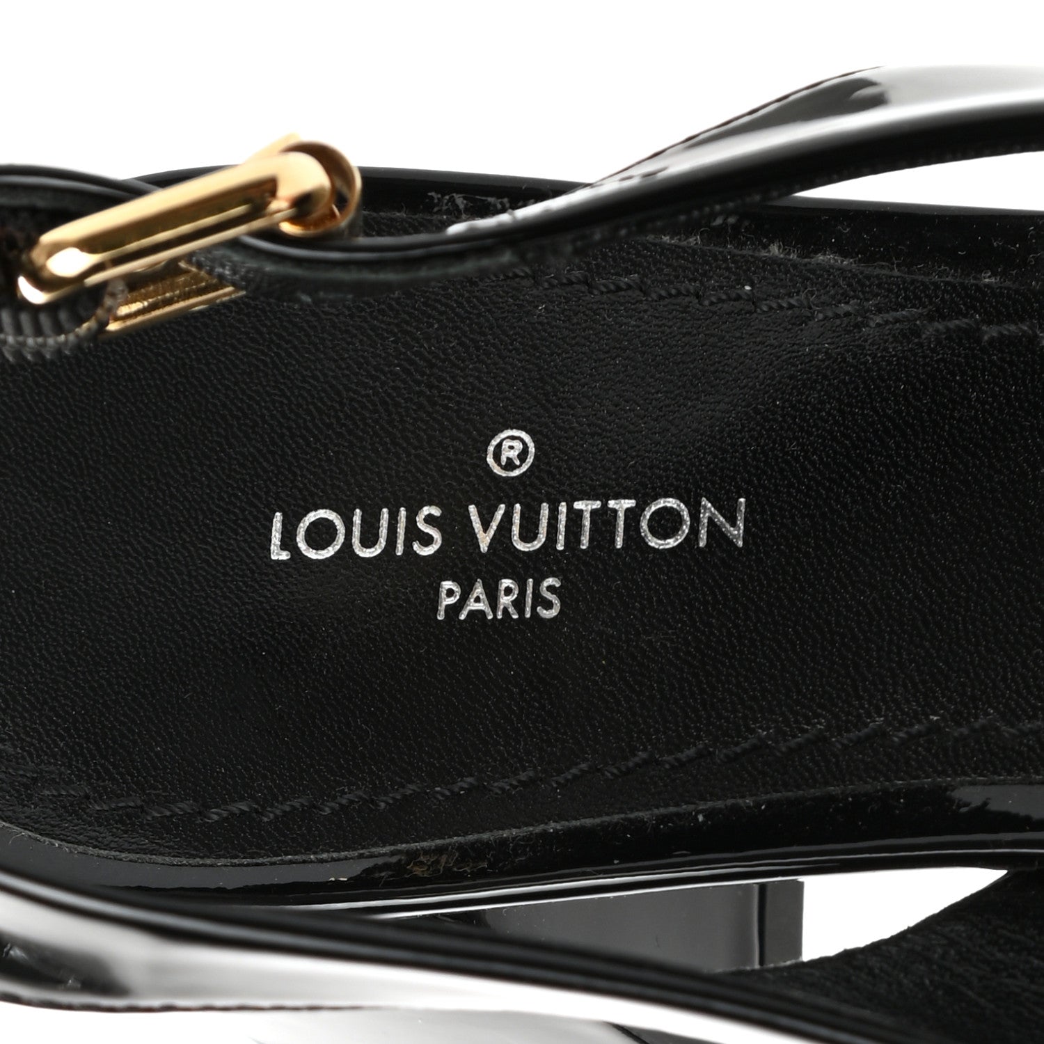 Louis Vuitton Patent Calfskin Madeleine Slingback Pumps 37 Black 7 of 9