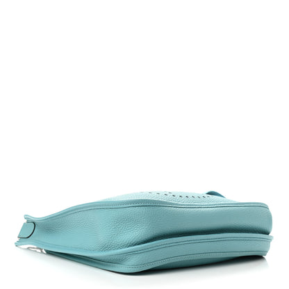 Hermes Taurillon Clemence Evelyne III PM Bleu Atoll 4 of 12