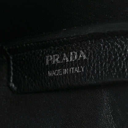 Prada Vitello Daino Soft Medium Dynamique Tote Black 6 of 8