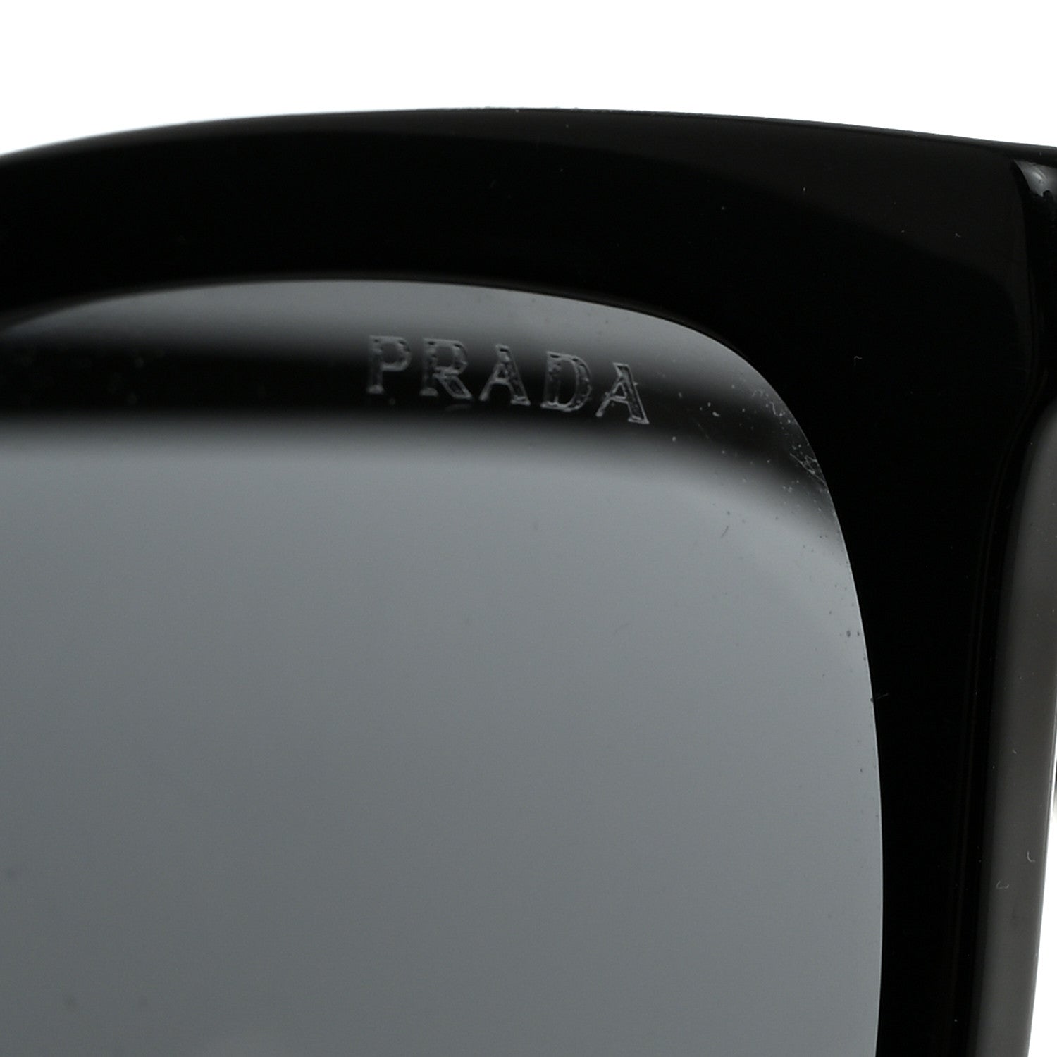 Prada Acetate Polarized Pillow Cat Eye Sunglasses SPR 03X Black 7 of 8