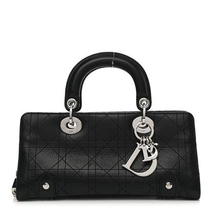 Christian Dior Calfskin Cannage Stitched Small Lady East West Lady Dior Black 1 of 16