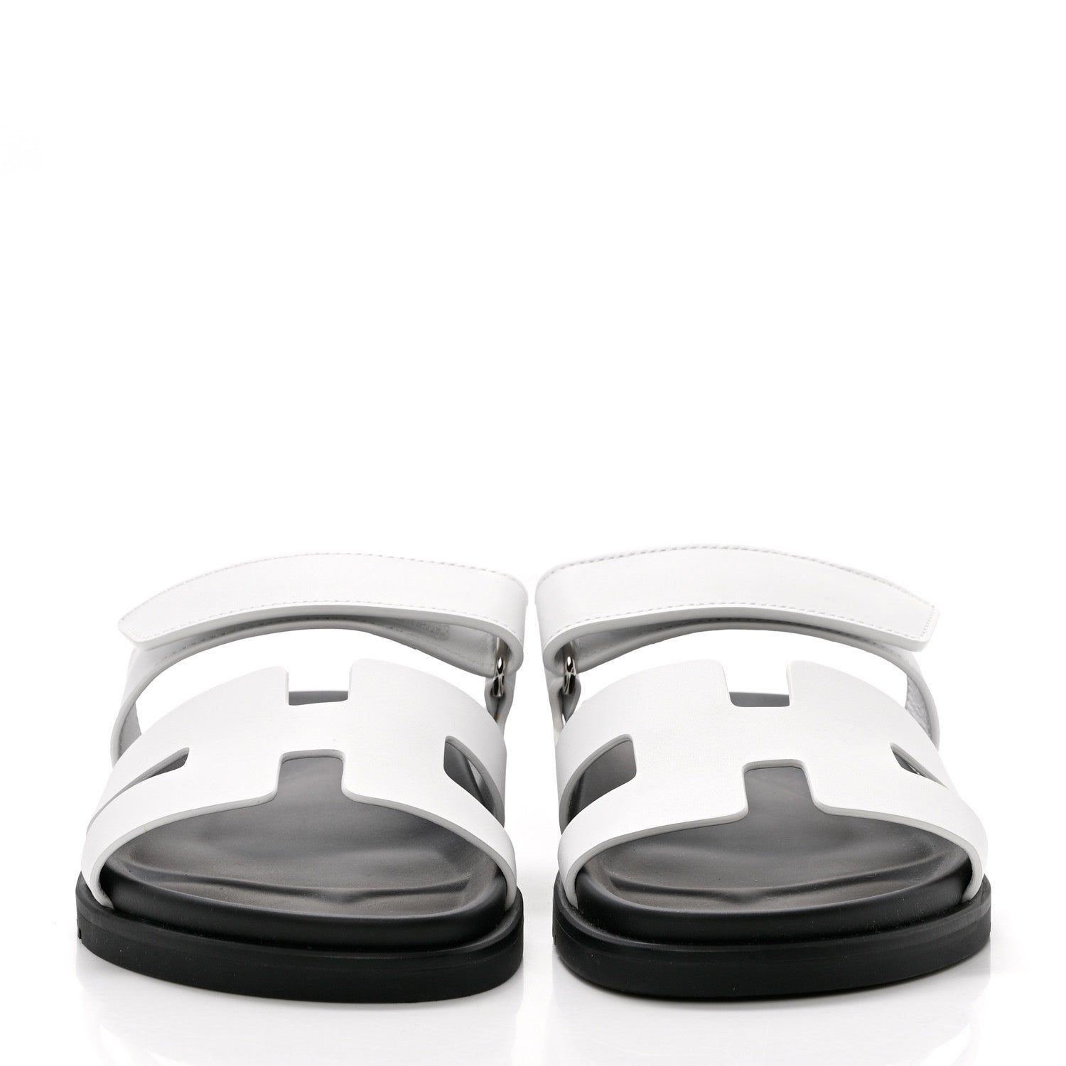 Hermes Calfskin Womens Chypre Sandals 38 White 2 of 9