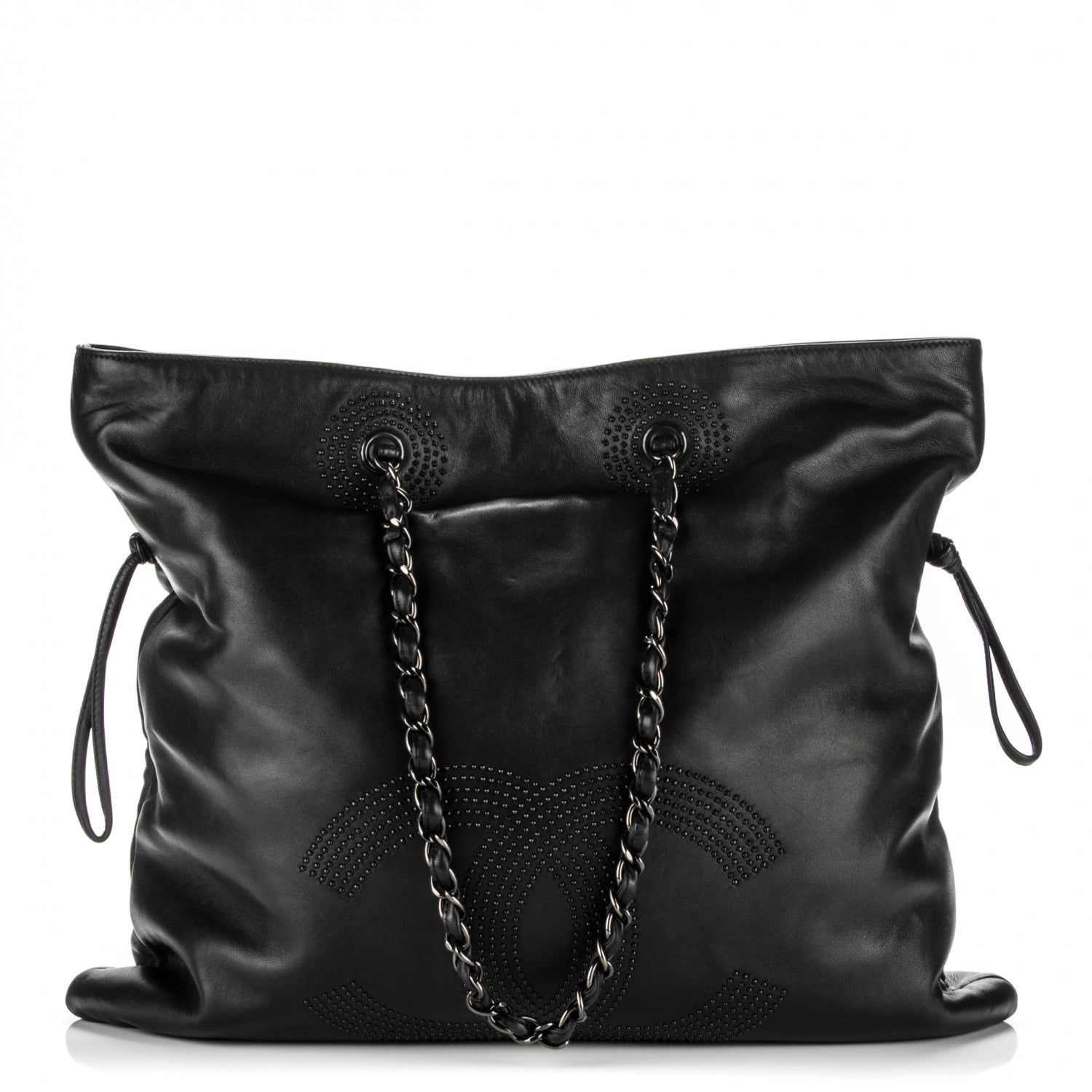 Chanel Lambskin CC Studded Bonbons Tote Black 1 of 7