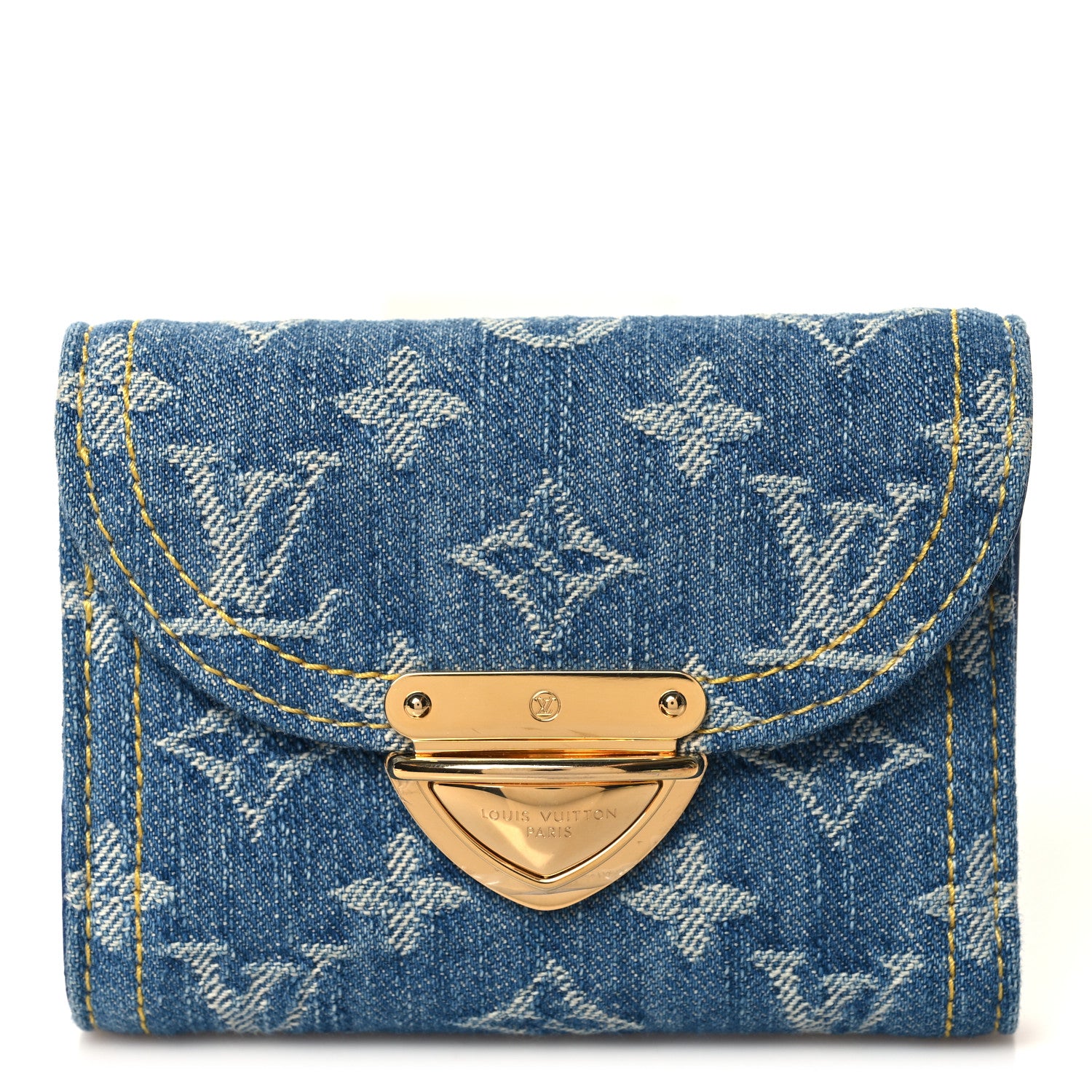 Louis Vuitton Denim Amelia Compact Wallet Blue 1 of 8
