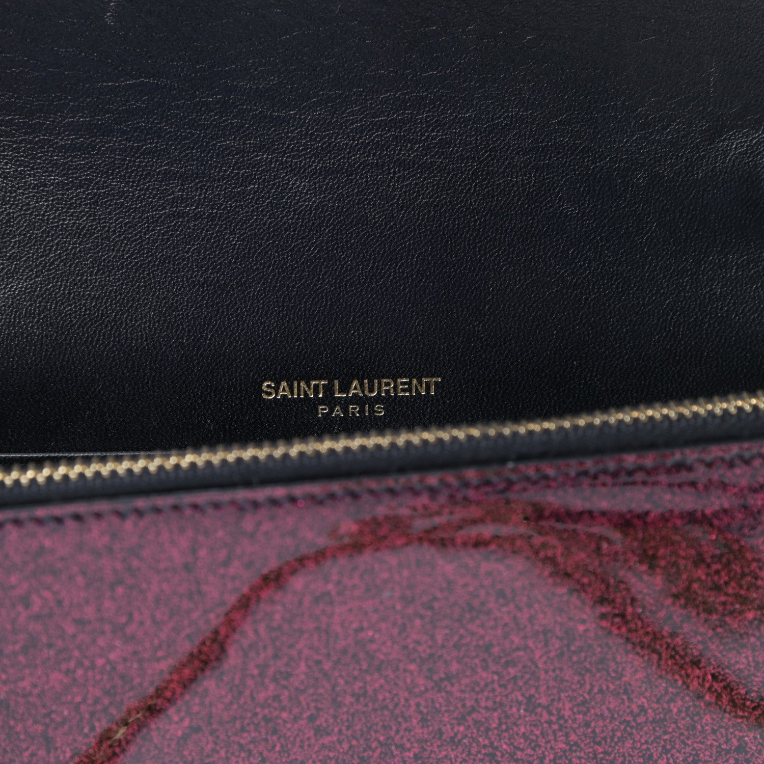 Saint Laurent Glitter Classic Monogram Kate Tassel Chain Wallet Bright Fuchsia 6 of 8