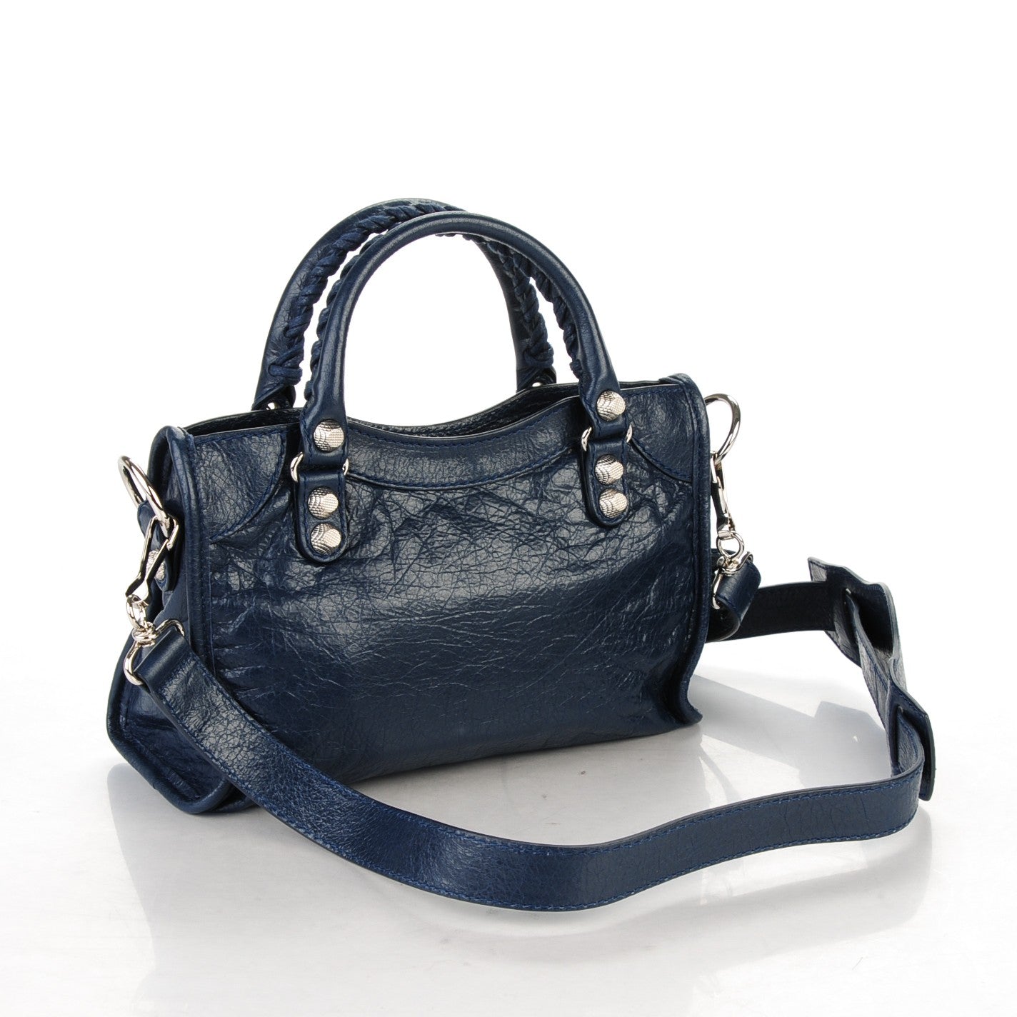 Balenciaga Agneau Giant 12 Silver Hardware Mini City Bleu Obscur 3 of 7