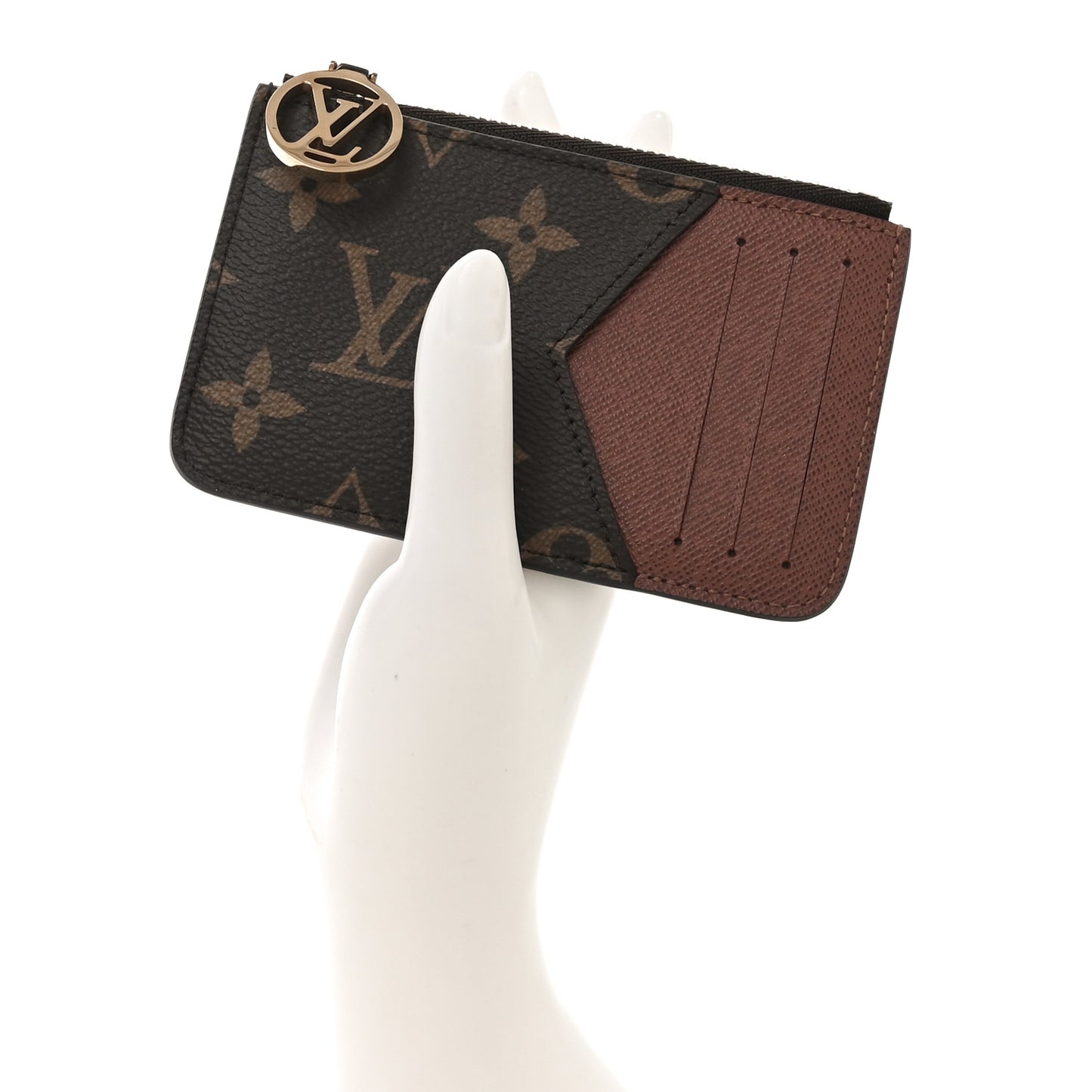 Monogram Zipped Romy Card Holder