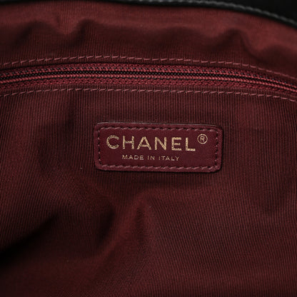 Chanel Calfskin Diamond Debossed Large Cosmos Zip Tote Black 6 of 16
