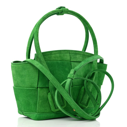 Bottega Veneta Suede Mini Maxi Intrecciato Arco 33 Parakeet 3 of 10