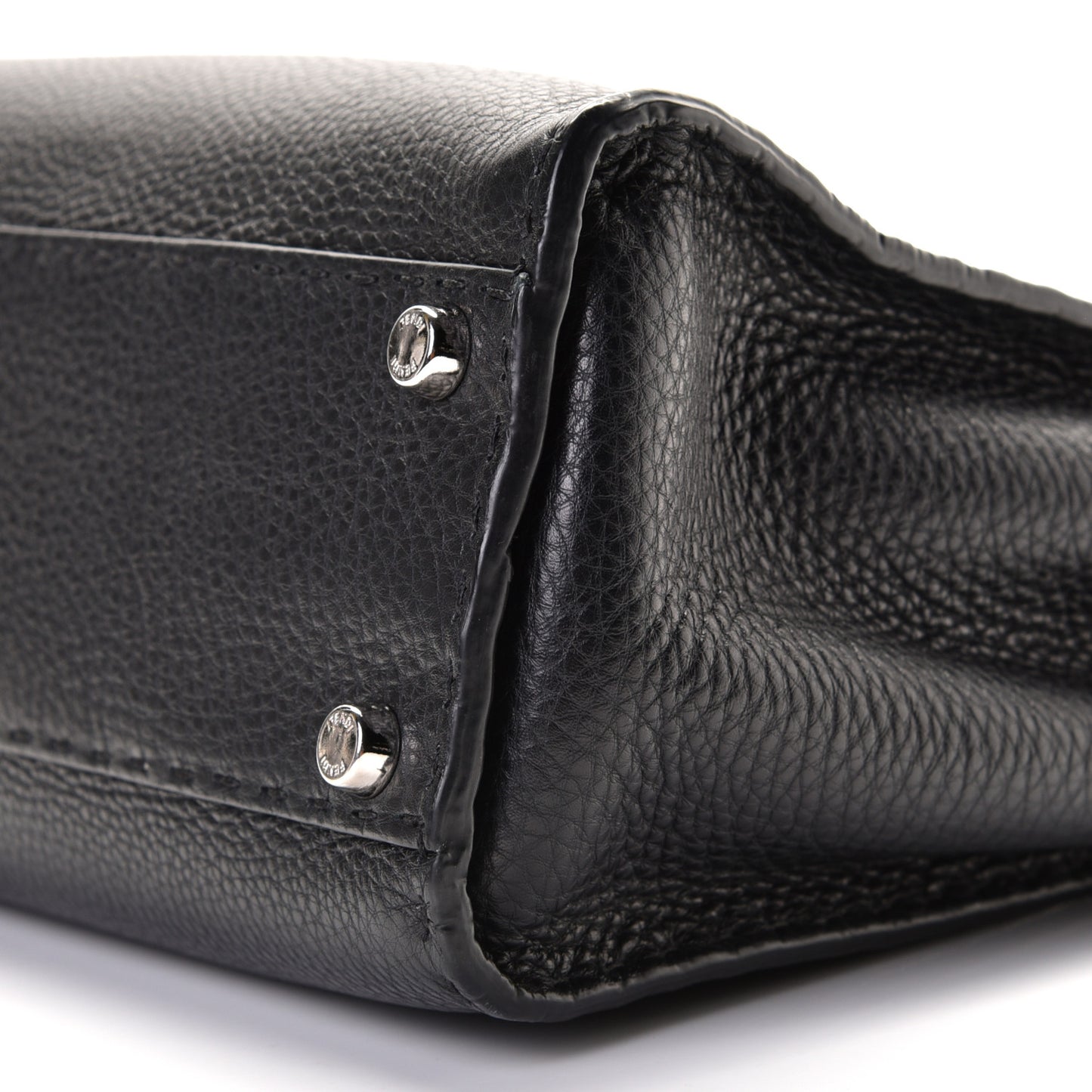 Cuoio Romano Selleria Bi-Color Medium Peekaboo Iconic Satchel Black Mou