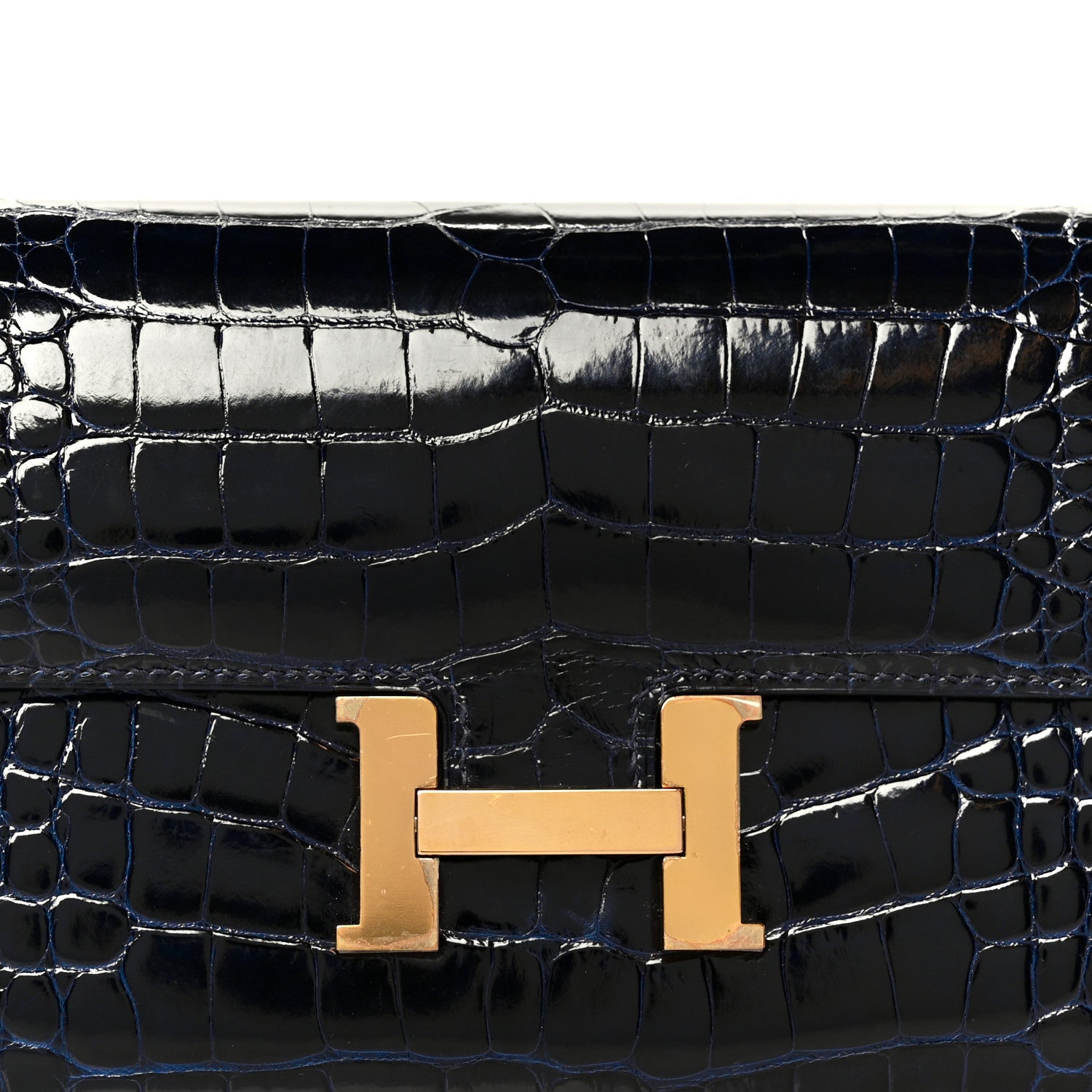 Hermes Shiny Alligator Constance Long Wallet 9 of 10