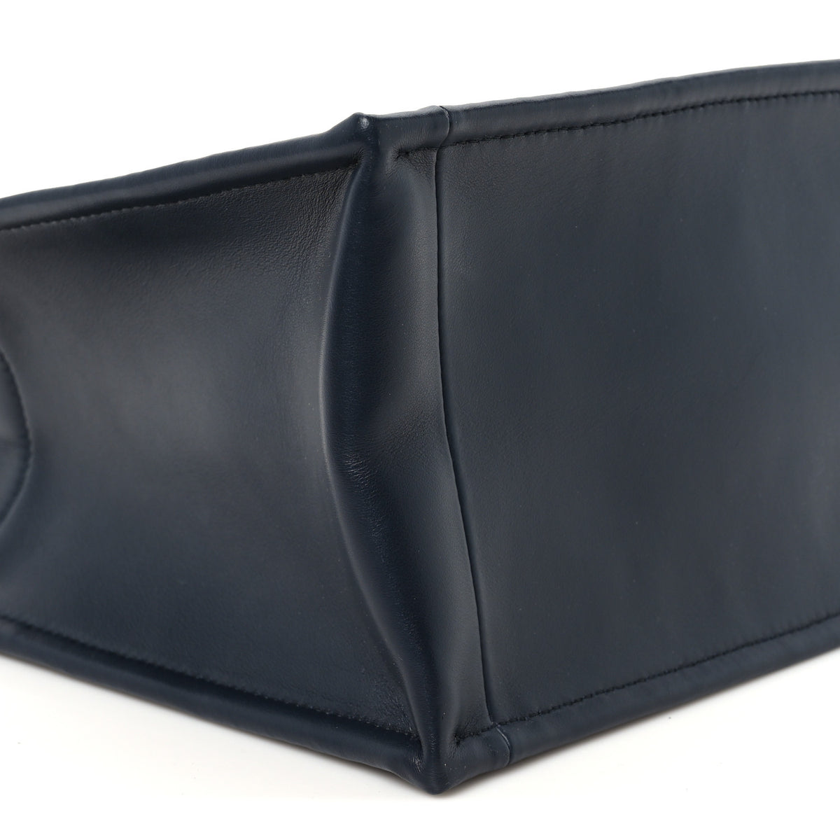 Oblique Calfskin Small Book Tote With Strap Blue Multicolor